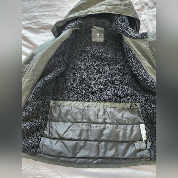 G-Star Rovic Slim Teddy Parka (Women's S, Green) - Picture 4 of 6